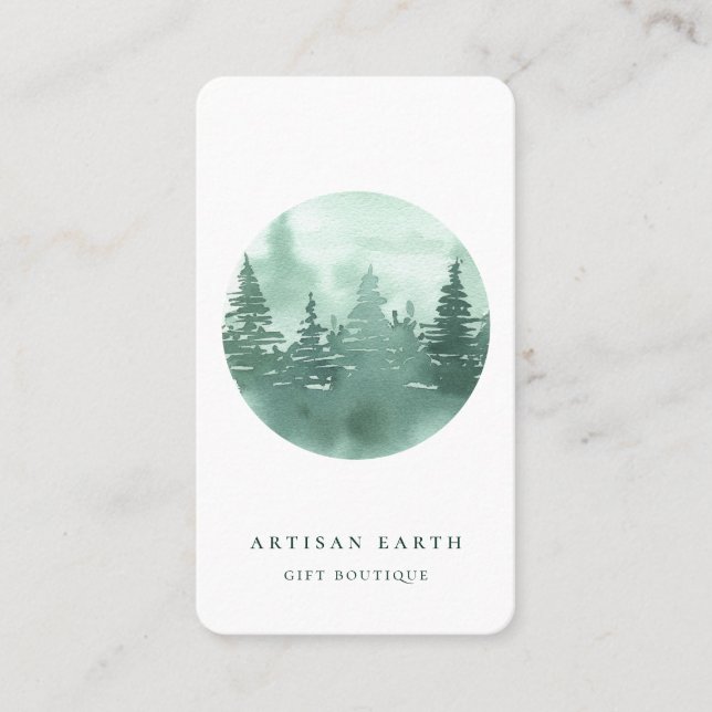 Tarjeta De Visita Logo de Russan Artisan Forest (Anverso)