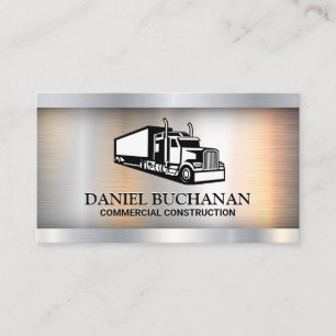 Tarjeta De Visita Logo de Semi Truck   Antecedentes industriales met