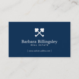 Tarjeta De Visita Logo de Skeleton Inmobiliaria, Azul de la Marina B