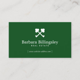 Tarjeta De Visita Logo de Skeleton Inmobiliaria, Broker Dark Green