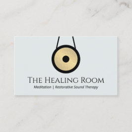 Tarjeta De Visita Logo de Sound Bath Therapy Gong
