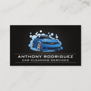 Tarjeta De Visita Logo de Sports Car and Bubbles