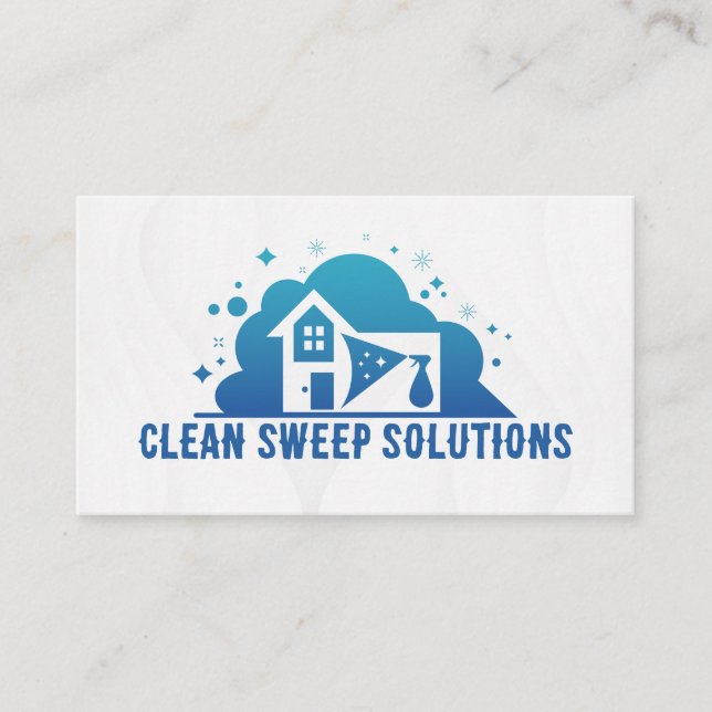 Tarjeta De Visita Logo de Spray Clean Home | House Maid (Anverso)