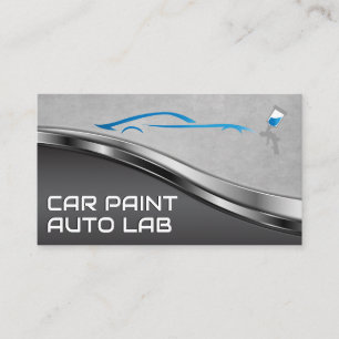 Tarjeta De Visita Logo de Spray Paint   Garaje de cuerpo automático