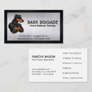 Tarjeta De Visita Logo de Tough Dog   Formación en seguridad animal