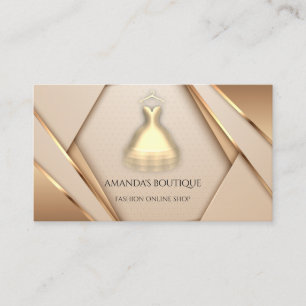Tarjeta De Visita Logo De Vestido Tienda De Moda En Línea Enmarcada