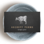 Tarjeta De Visita Logo de Vintage Dairy Cow Chalkboard Rústico<br><div class="desc">Extracción vintage de vaca.</div>