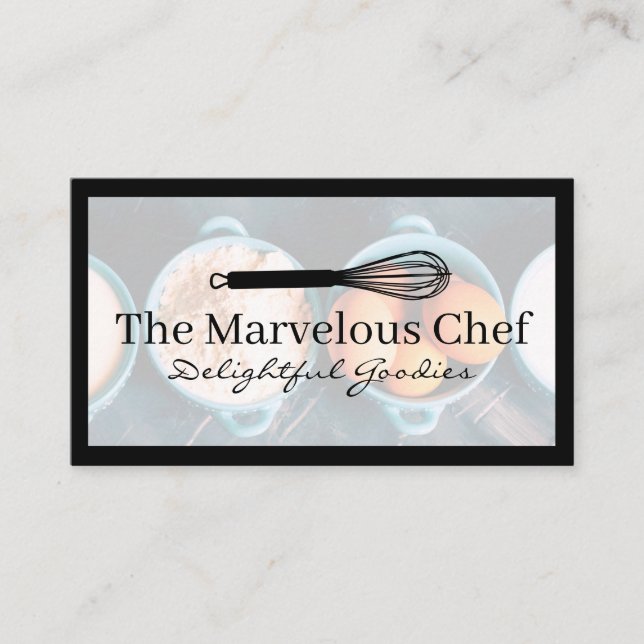 Tarjeta De Visita Logo de Whisk | Ingredientes para hornear (Anverso)