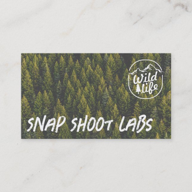 Tarjeta De Visita Logo de Wildlife | Forrest (Anverso)
