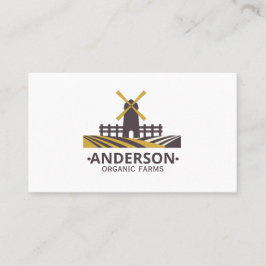 Tarjeta De Visita Logo de Windmill para agricultores orgánicos moder
