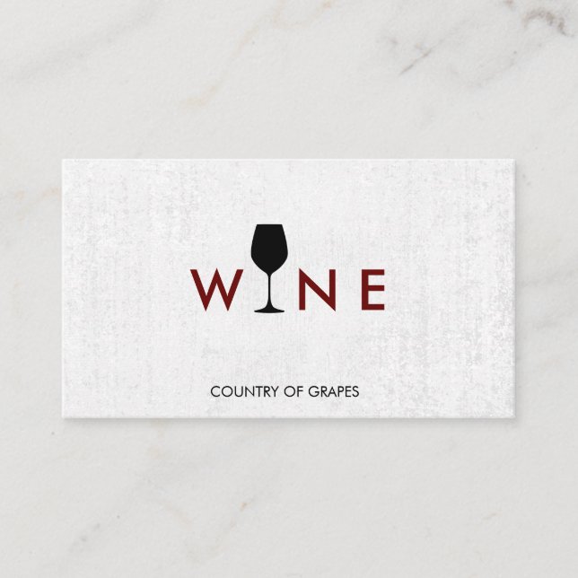 Tarjeta De Visita Logo de Wine Glass (Anverso)