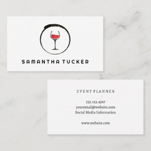 Tarjeta De Visita Logo de Wine Glass