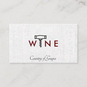 Tarjeta De Visita Logo de Wine Glass   Corkbolt Somelier