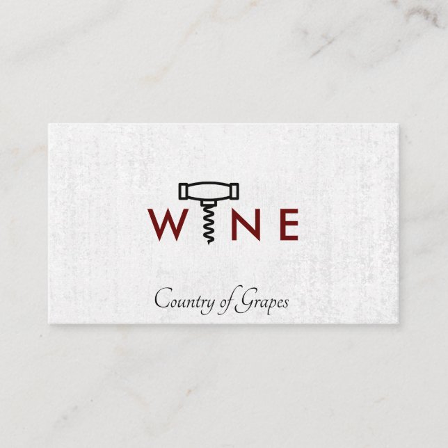 Tarjeta De Visita Logo de Wine Glass | Corkbolt Somelier (Anverso)