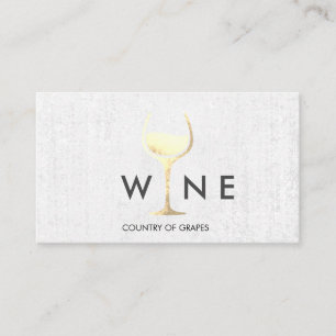 Tarjeta De Visita Logo de Wine Glass   Viñedo