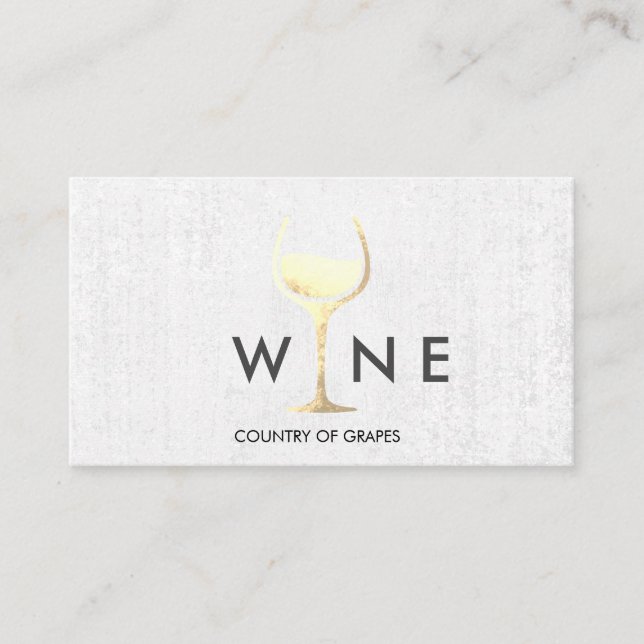 Tarjeta De Visita Logo de Wine Glass | Viñedo (Anverso)