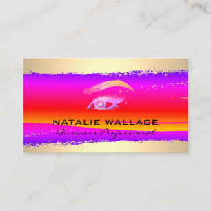 Tarjeta De Visita Logo de Womans Eye Cepillado de oro