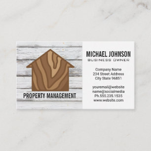 Tarjeta De Visita Logo de Wood House   Paneles de madera