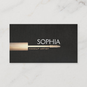 Tarjeta De Visita Logo Del Artista De Maquillaje Mascara En Faux Bla