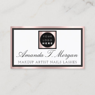 Tarjeta De Visita Logo del blog de artistas de maquillaje profesiona