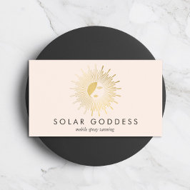 Tarjeta De Visita Logo del Chica de la diosa del sol Spray Tanning S