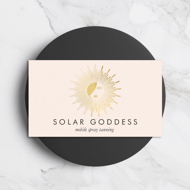 Tarjeta De Visita Logo del Chica de la diosa del sol Spray Tanning S (Subido por el creador)