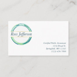 Tarjeta De Visita Logo del Círculo Azul