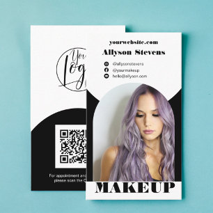 Tarjeta De Visita Logo del código qr de la foto del boho del arco ne