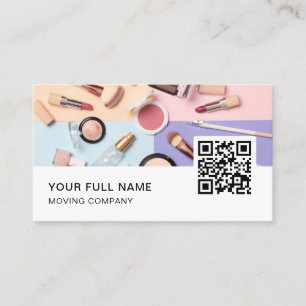 Tarjeta De Visita Logo del código QR del artista de maquillaje Medio