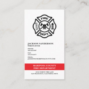 Tarjeta De Visita Logo del Departamento de Bomberos del personalizad