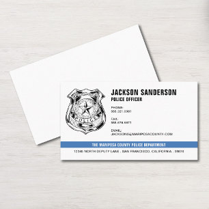 Tarjeta De Visita Logo del Departamento de Policía
