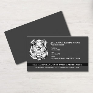 Tarjeta De Visita Logo del Departamento de Policía