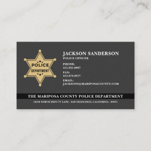 Tarjeta De Visita Logo del Departamento de Policía del Sheriff