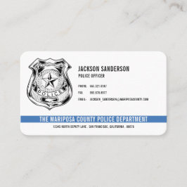 Tarjeta De Visita Logo del Departamento de Policía personalizado Lín