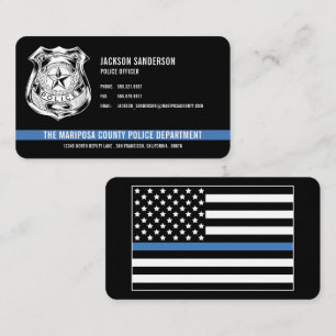 Tarjeta De Visita Logo del Departamento de Policía personalizado Lín