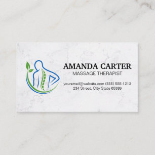 Tarjeta De Visita Logo del Diagrama de Atrás de Masaje