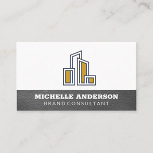 Tarjeta De Visita Logo del edificio moderno de la ciudad
