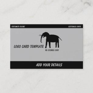 Tarjeta De Visita Logo del Elefante Negro