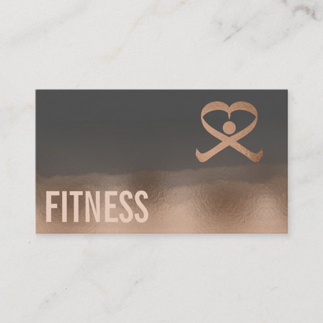 Tarjeta De Visita Logo del entrenador personal de fitness profesiona (Anverso)