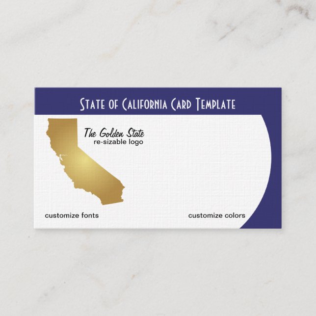 Tarjeta De Visita Logo del estado de oro de California (Anverso)