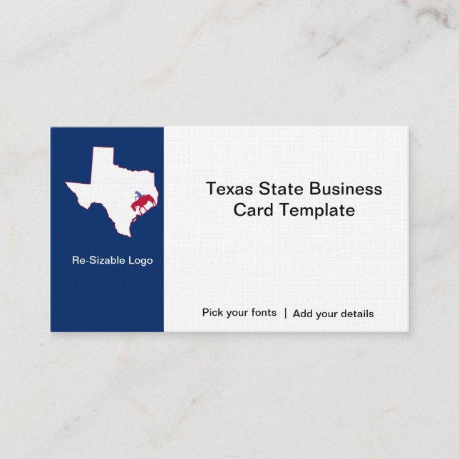 Tarjeta De Visita Logo del Estado de Texas (Anverso)