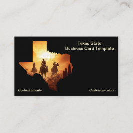 Tarjeta De Visita Logo del estado de Texas Cowboys