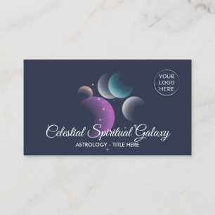 Tarjeta De Visita logo del horóscopo zodiacal del espacio de la gala