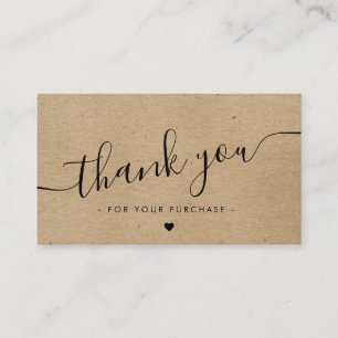 Tarjeta De Visita Logo del personalizado de papel Kraft gracias