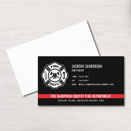 Tarjeta De Visita Logo del Personalizado del Departamento de Bombero
