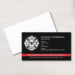 Tarjeta De Visita Logo del Personalizado del Departamento de Bombero