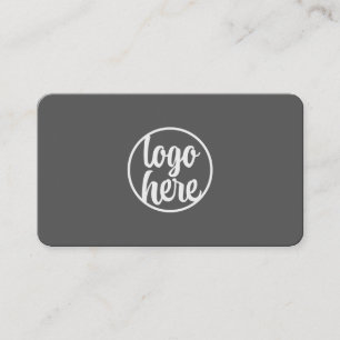 Tarjeta De Visita Logo del personalizado Gris mate Minimalista moder
