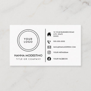 Tarjeta De Visita Logo del personalizado iconos modernos minimalista