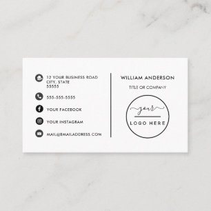 Tarjeta De Visita Logo del personalizado iconos modernos minimalista