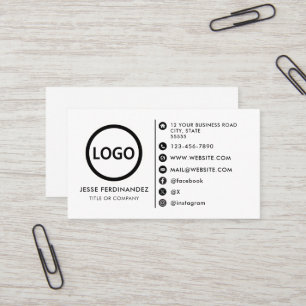 Tarjeta De Visita Logo del personalizado iconos modernos minimalista